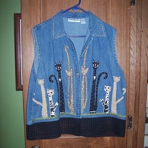 KITTY CAT DENIM VEST